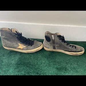 Golden Goose Francy Gray/Gold Pattern Sneaker 39